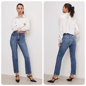 Good American Good Curve Soft-tech Straight Jeans